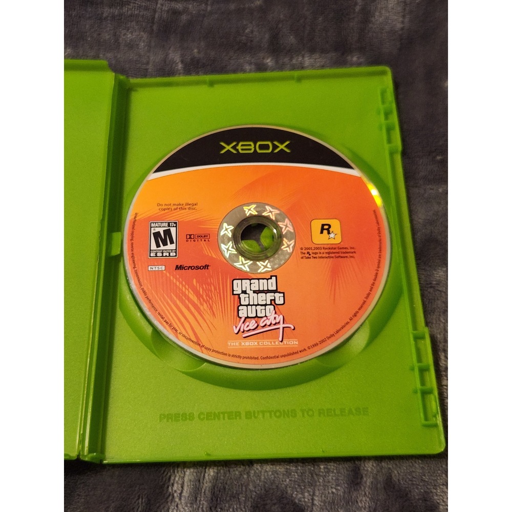 Grand Theft Auto Vice City Original Xbox GTA Rockstar Games DISC ONLY UNTESTED
